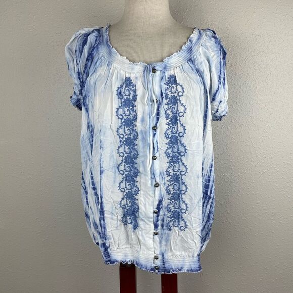 Fever Tops - Fever Button Down Tunic Top Size XL EUC